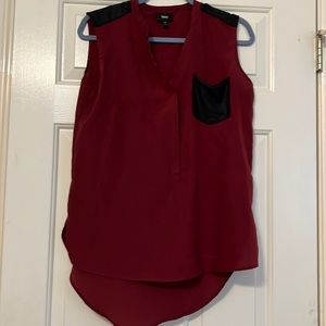 Burgundy top